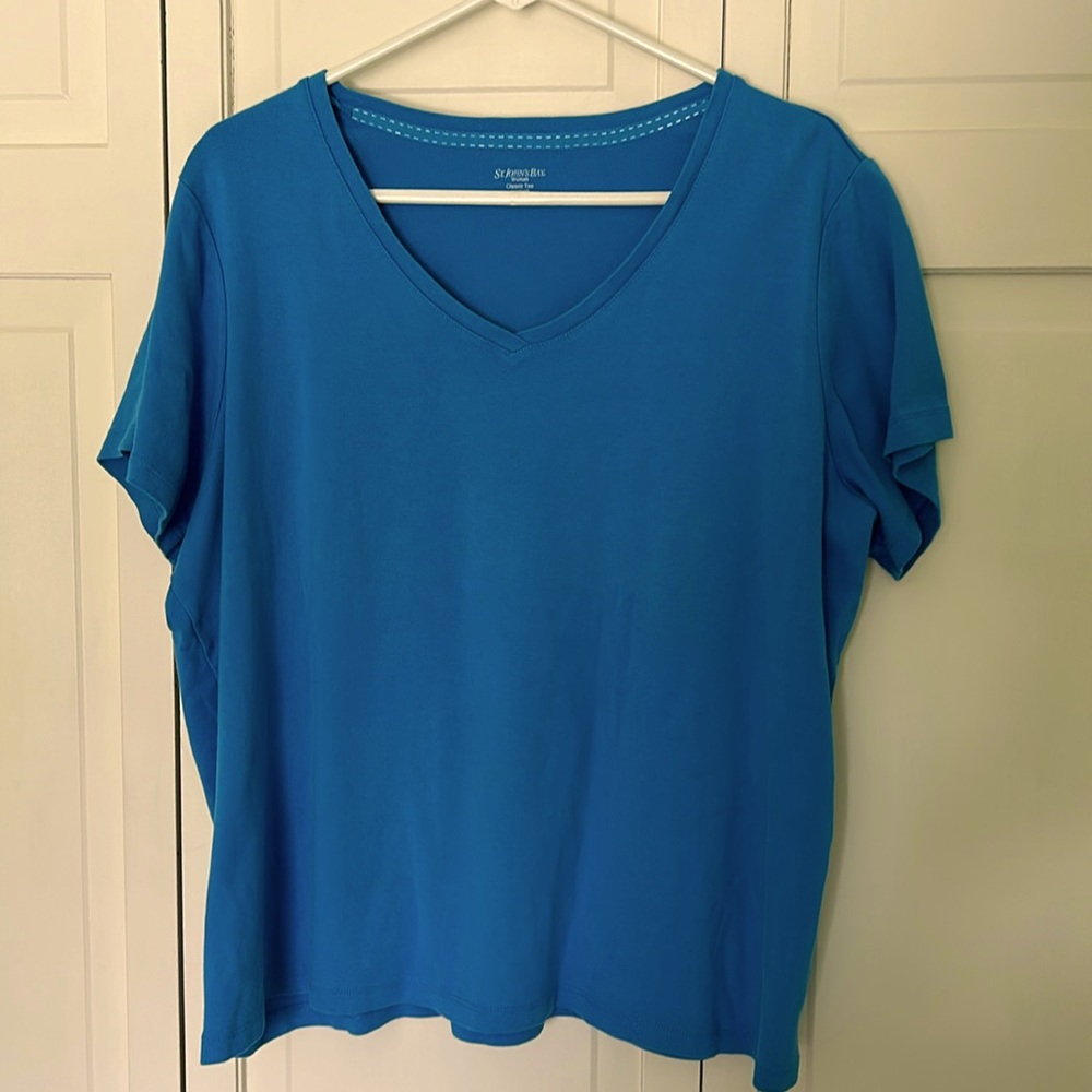 St. John's Bay Blue 2X Classic Top